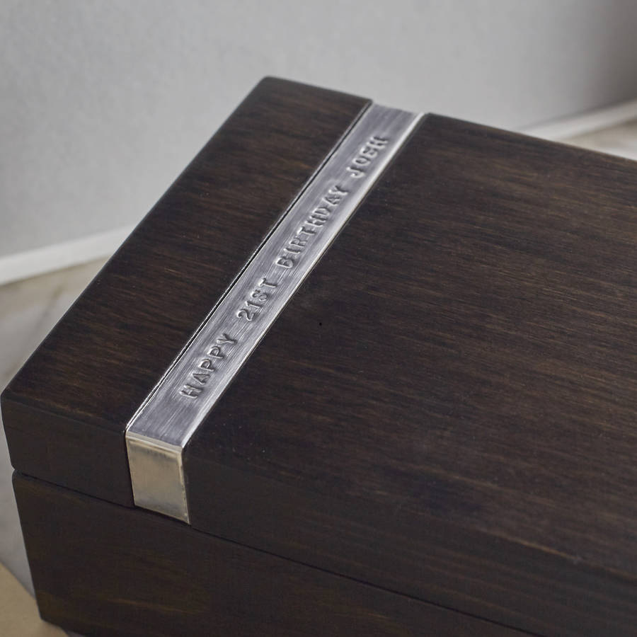 personalised onyx wooden gentleman's dressing box by warner's end