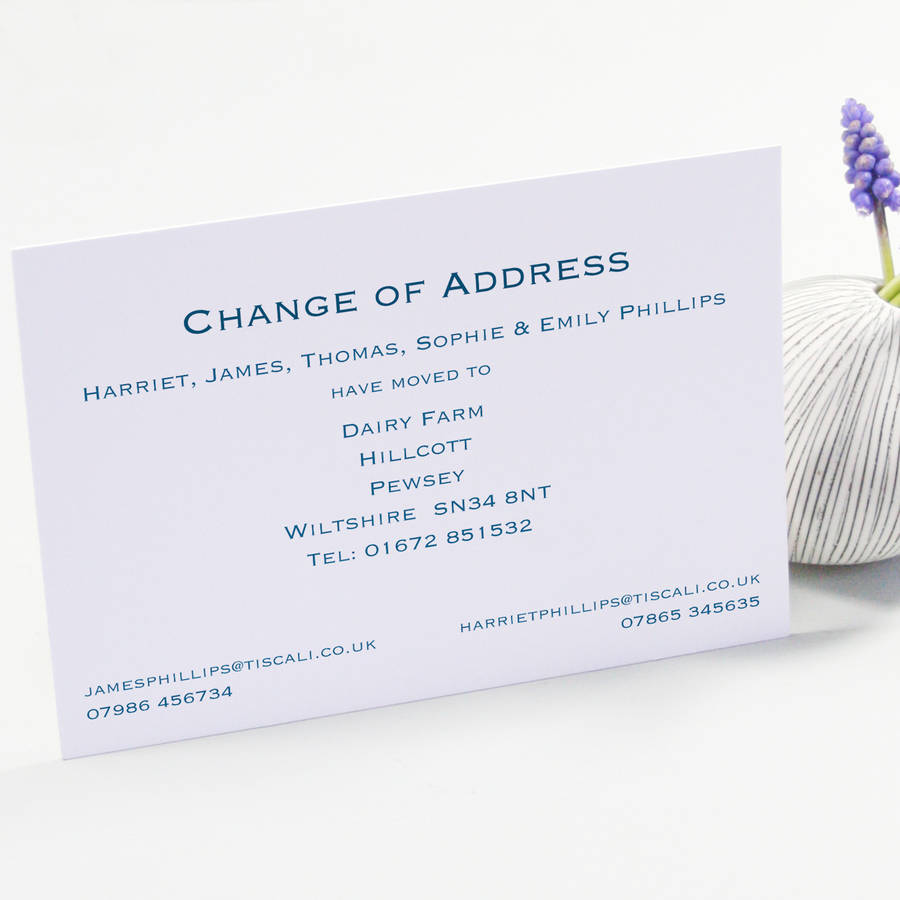 Classic Change Of Address Cards, 1 of 8