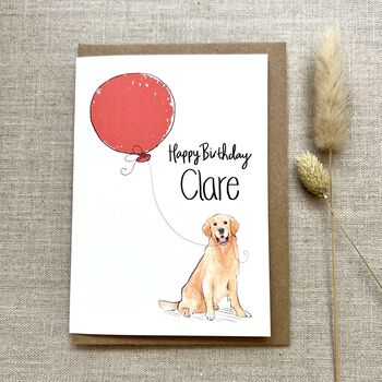 Personalised Greek Harehound Birthday Card, 5 of 6