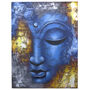 Buddha Painting Blue Face Abstract, thumbnail 1 of 5