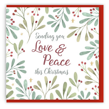 'Love And Peace' Christmas Cards 10 Pack, 2 of 3