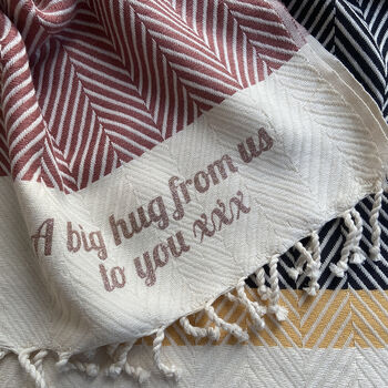 Personalised Soft Cotton Throw, Personalised Gift, 9 of 12