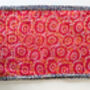 Quilted Sari Fabric Placemats, Cotton Sari Dining Table Mats, Set Of Two Mats, Fair Trade, thumbnail 1 of 6