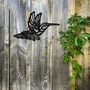 Rusted Metal Hummingbird Metal Garden Art Decor, thumbnail 4 of 10