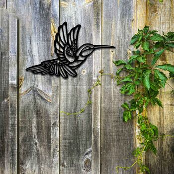 Rusted Metal Hummingbird Metal Garden Art Decor, 4 of 10