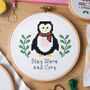 Penguin Christmas Cross Stitch Kit, thumbnail 1 of 8