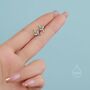 Tiny Opal Leaf Stud Earrings Sterling Silver, thumbnail 6 of 11