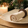 Celtic Knot Wooden Napkin Ring Set Of Six, thumbnail 1 of 3