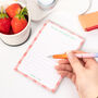 Cute Berry Lined A6 Memo Notepad, thumbnail 2 of 3
