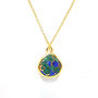 18k Gold Vermeil Plated Azurite May Birthstone Necklace, thumbnail 3 of 4