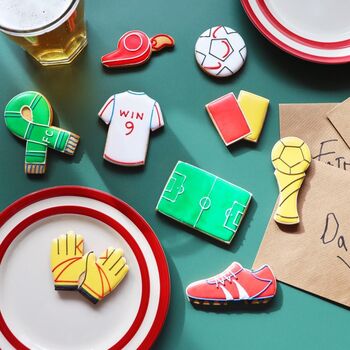 Hand Iced Football Mad Biscuit Tin, 2 of 3