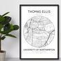 Personalised Graduation Map Gift, University Print, thumbnail 2 of 5