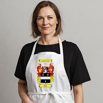 Apron Personalised With Full Colour Coat Of Arms, 2 of 2