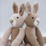 Handmade Crochet Twinning Bunny Buddies Soft Toy Set, thumbnail 2 of 5