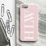 Soft Pink And White Monogram Phone Case, thumbnail 2 of 4