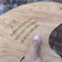Large Personalised Wooden Artist Palette With Engraved Message, thumbnail 4 of 5