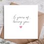 Six Years Anniversary Card | Cute Anniversary Card, thumbnail 1 of 3