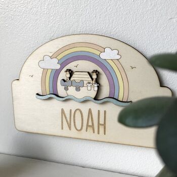 Personalised Noah's Ark Name Door Plaque, 2 of 4