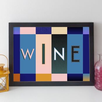 Wine Print Personalised Gift Or Card, 2 of 11