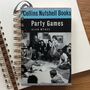 'Party Games' Upcycled Notebook, thumbnail 1 of 5