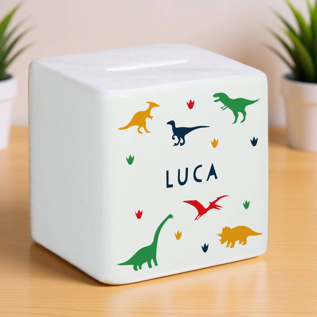 Personalised Dinosaur Money Box, 1 of 5