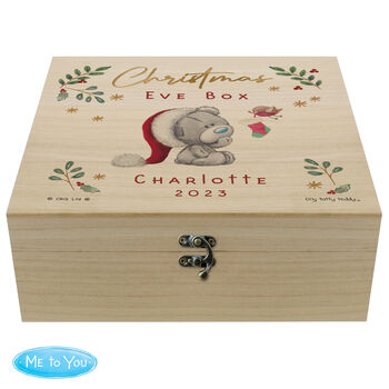 Wooden Christmas Eve Box Personalised Xmas Eve Box For Children, 5 of 7