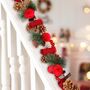 Rose Red Traditional Christmas Garland, thumbnail 1 of 8