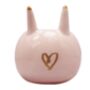 Gift Boxed Pink Ceramic Rabbit Egg Cup, thumbnail 6 of 6