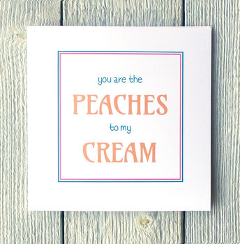 Personalised Peaches And Cream Card, 2 of 2