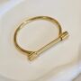 Screw Cuff Bangle Gold, thumbnail 2 of 5