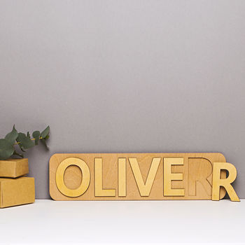 Spell Your Name Personalised Educational Wooden Puzzle, 2 of 3