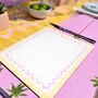 Yellow And Pink Scallop Placemat, thumbnail 1 of 4
