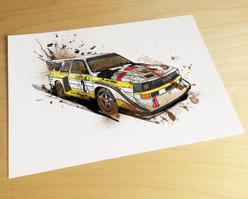 Audi S1 Group B Rally Car Illustration, 4 of 4