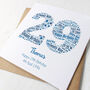 Blue Star Personalised 29th Birthday Card, thumbnail 4 of 6