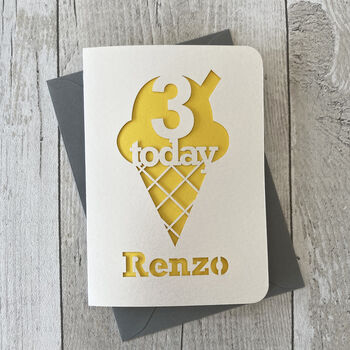 Ice Cream Cone Papercut Card, 2 of 7