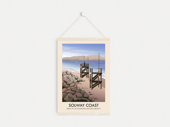 Solway Coast Aonb Travel Poster Art Print, 6 of 8