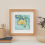 Personalised Australia Map Print Wall Art, thumbnail 3 of 5