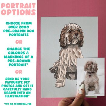 Personalised Staffy Terrier Dog Half Portrait Print, 5 of 9