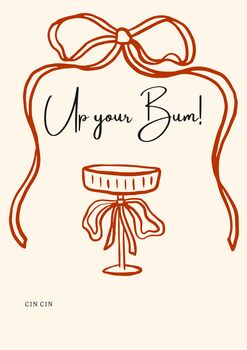 A4 Script Print Up Your Bum! Cheers, 5 of 5