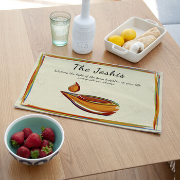 Personalised Diwali Colourful Light Placemat, 3 of 3