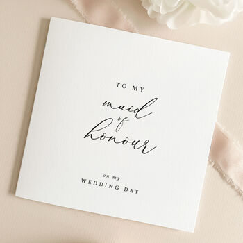 Luxury Wedding Day Card For Maid Of Honour With Wax Seal, 5 of 8