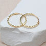 9ct Yellow Gold Tube Diamond Cut Hoop Earrings, thumbnail 1 of 4