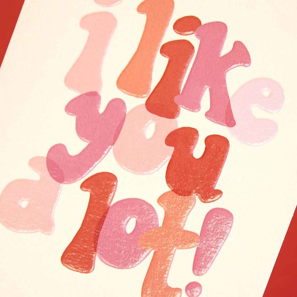 'I Like You A Lot!' Valentine's Day Card By Raspberry Blossom ...