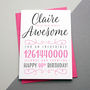 Happy Birthday In Seconds Personalised Decorative Card, thumbnail 6 of 7