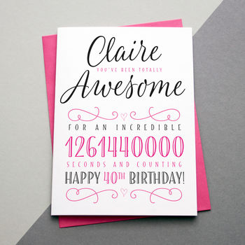 Happy Birthday In Seconds Personalised Decorative Card, 6 of 7