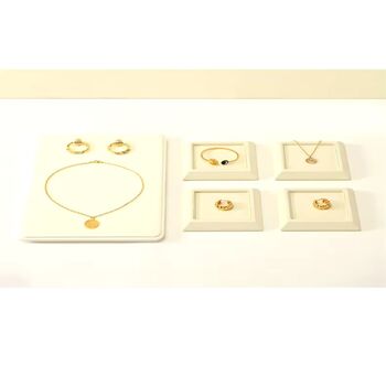 Monaco D'or Gold Beige Velvet Gift Jewellery Travel Decor Tray, 4 of 4