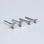 Sterling Silver Dice Stud Earrings, thumbnail 1 of 5
