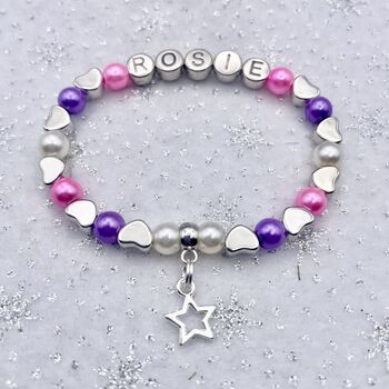 Personalised Butterfly Name Bracelet For Girls, 5 of 7