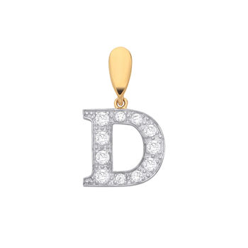 Delicate Monogram 9 K Solid Gold Pendant, 5 of 12