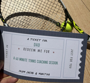 Padel Or Tennis Lovers Personalised Father's Day Gift, 8 of 9